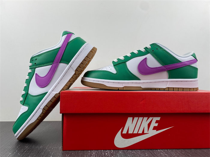 Nike Dunk Low White Stadium Green Fuchsia  FD9922-151